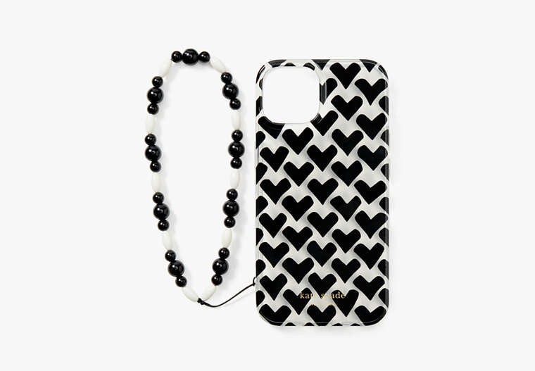 Kate Spade New York Modernist Hearts iPhone 14 Wristlet Case