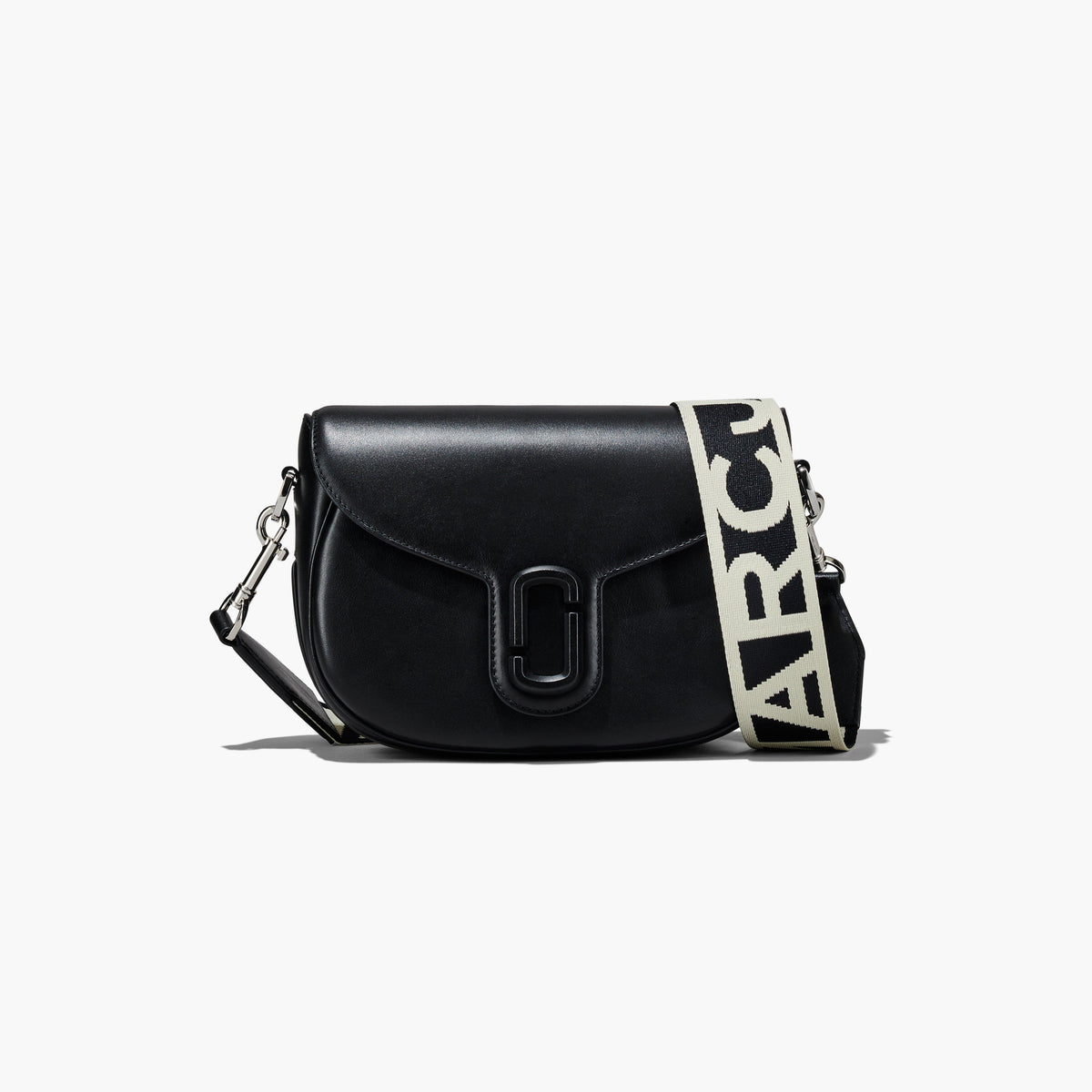 Marc Jacobs The Covered J Marc Large Saddle Bag in Black