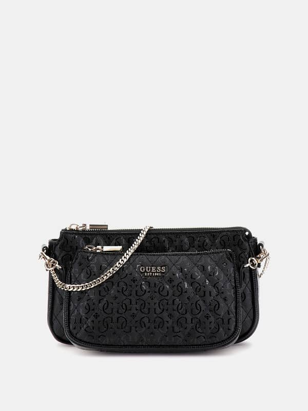 Guess Mini sac bandoulière Yarmilla avec logo 4G en cuir verni