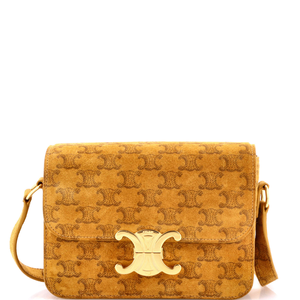 Celine CELINE Triomphe Shoulder Bag Triomphe Suede Teen
