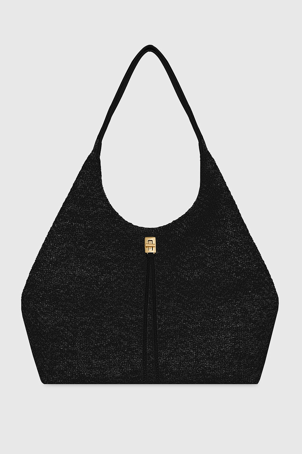 Rebecca Minkoff Darren Signature Carryall Bag In Black Straw