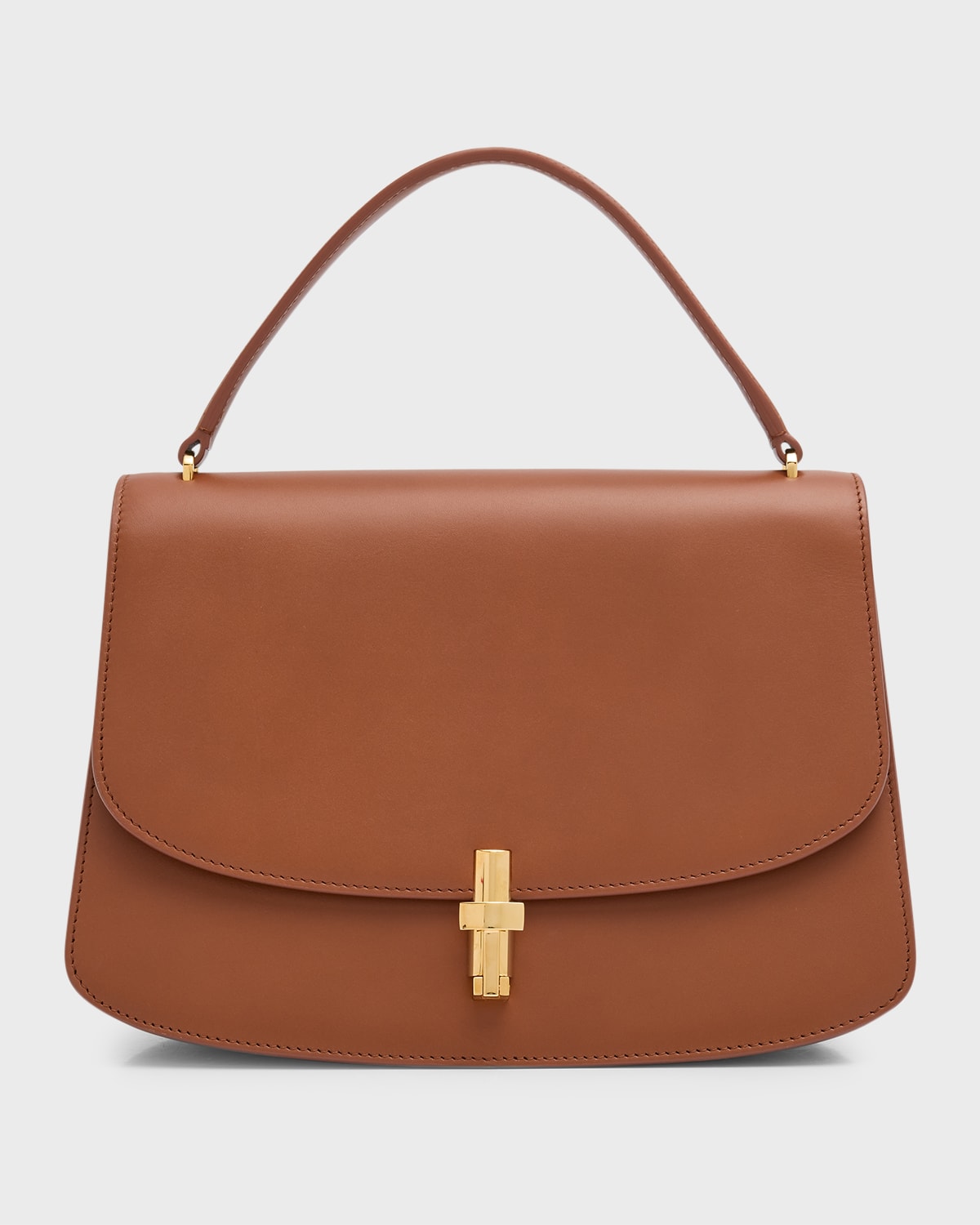 The Row Sofia Top-Handle Bag in Leather