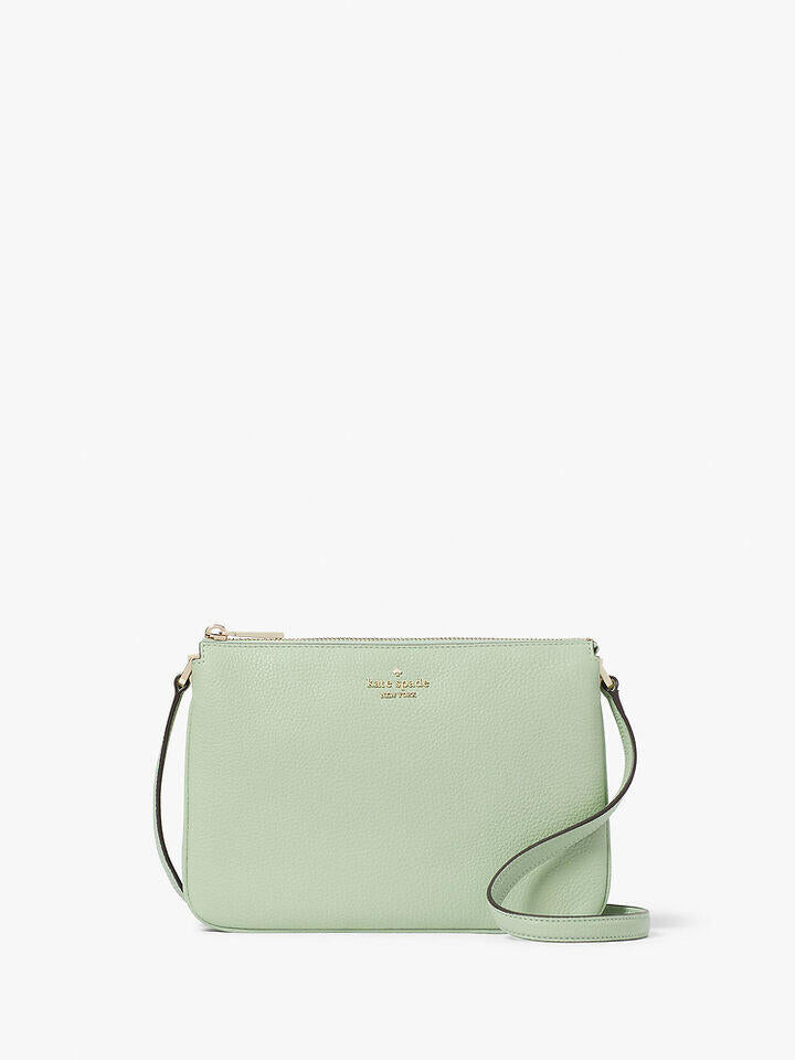 Kate Spade Au Leila Pebbled Leather Triple Gusset Crossbody