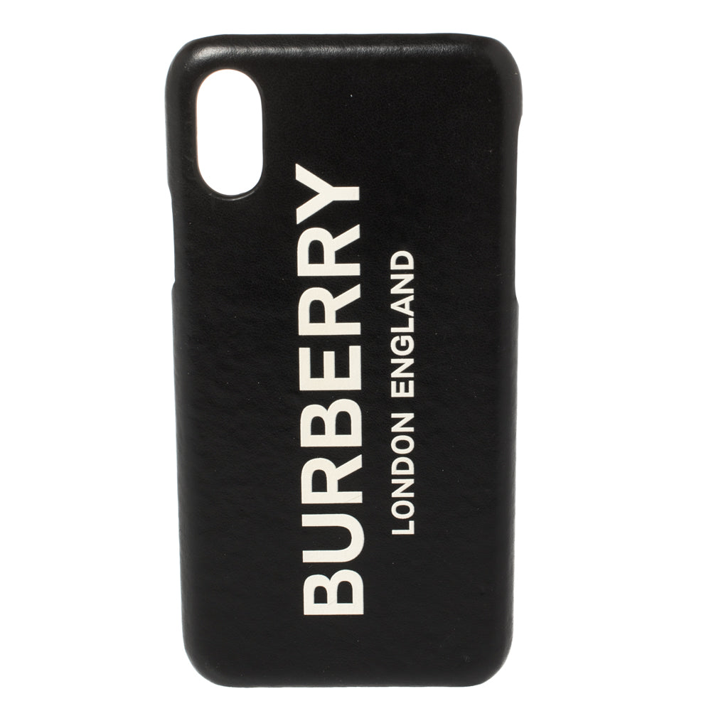 Burberry Black Leather Iphone X/XS Case