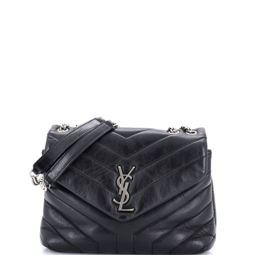 Loulou Shoulder Bag Matelasse Chevron Leather Small