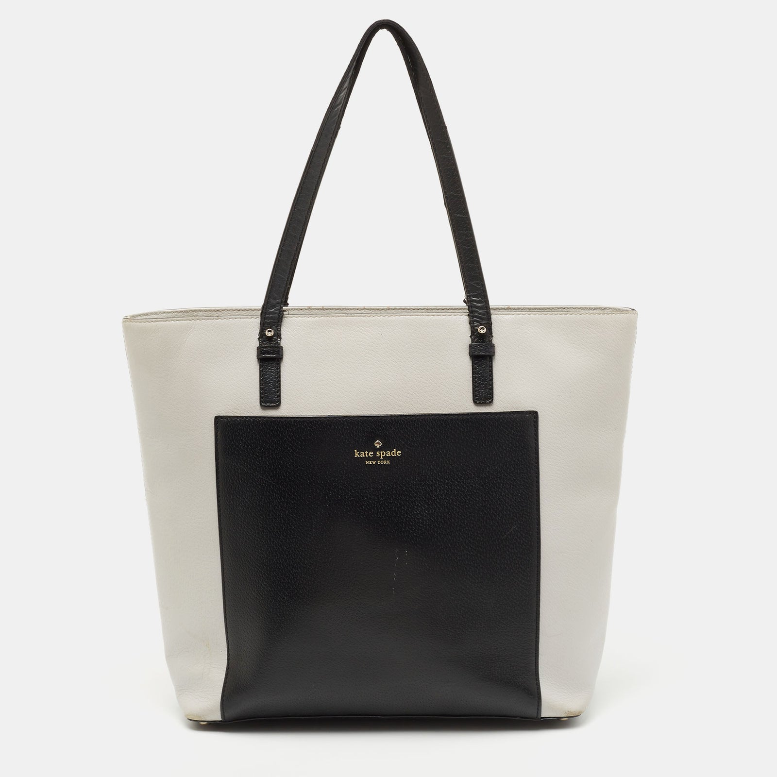 Kate Spade Graue/schwarze Ledertasche „Street Sadie“