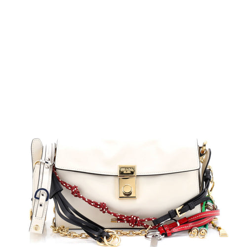 PRADA Charms Soft Sound Bag Leather Small