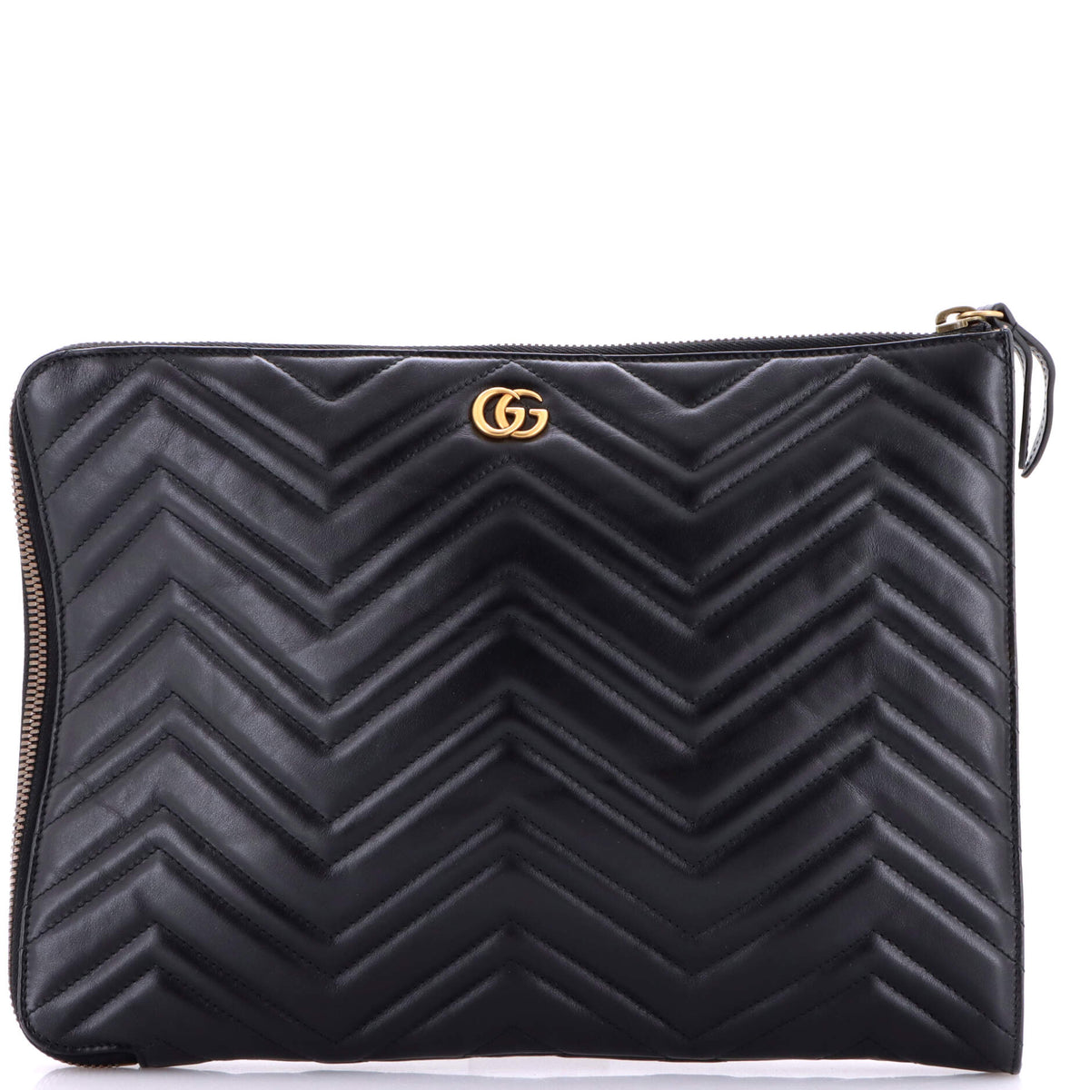 Gucci GUCCI GG Marmont Portfolio Clutch Matelasse Leather