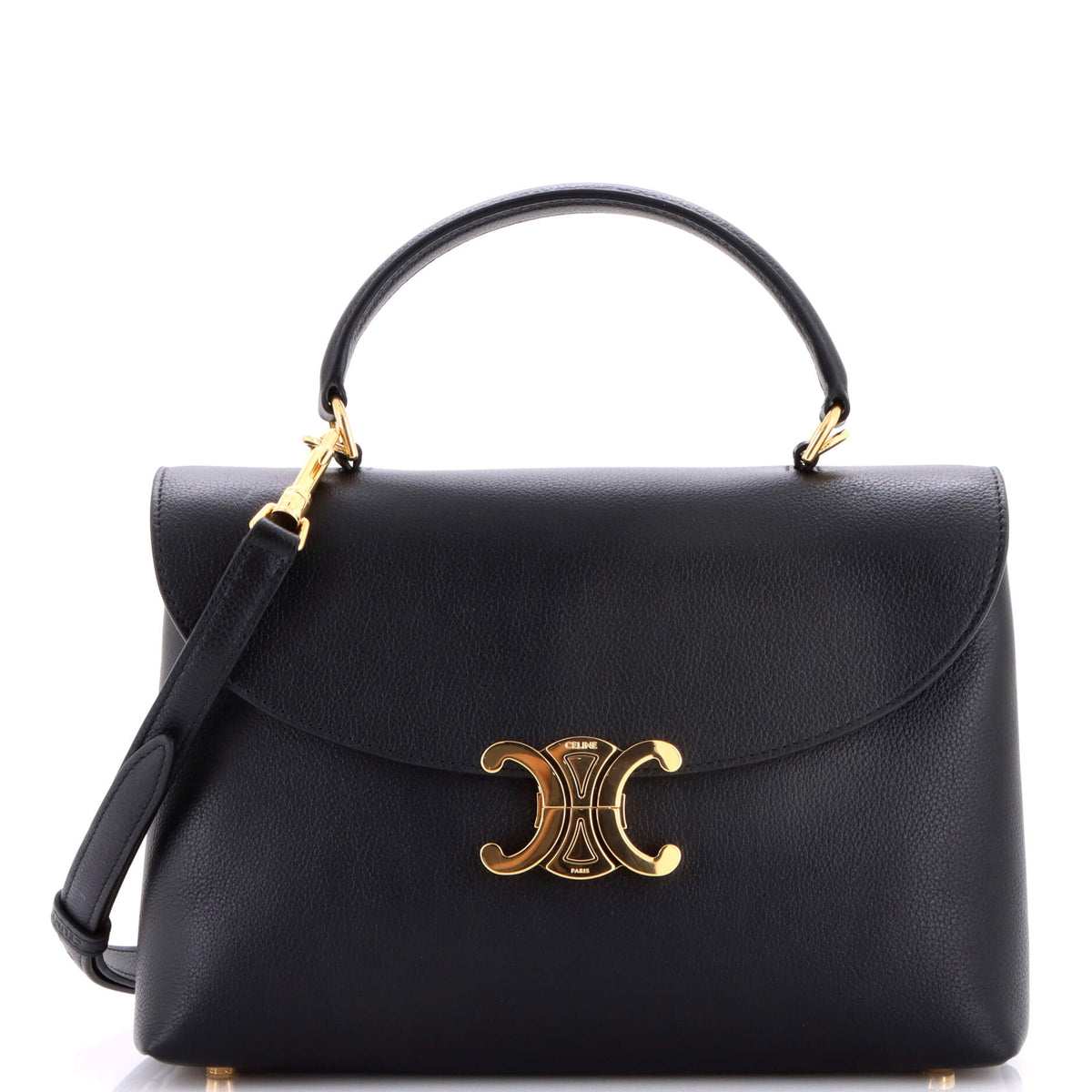 Celine CELINE Nino Top Handle Bag Leather Medium