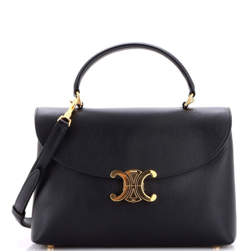 CELINE Nino Top Handle Bag Leather Medium