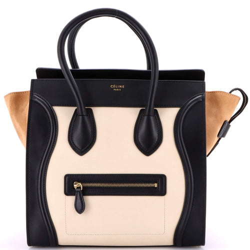 CELINE Bicolor Luggage Bag Leather Micro