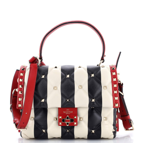 VALENTINO GARAVANI Candystud Top Handle Bag Leather Medium