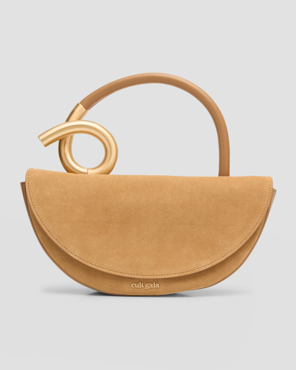 Cult Gaia Azariah Coil Leather Top-Handle Bag