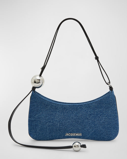 Le Bisou Perle Denim Shoulder Bag