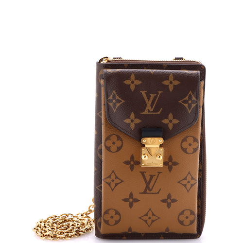 Vertical Zippy Metis Chain Wallet Reverse Monogram Canvas
