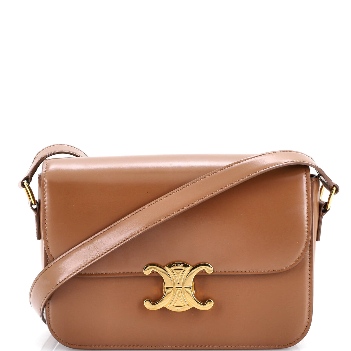 Celine CELINE Triomphe Shoulder Bag Smooth Calfskin Medium