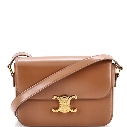 CELINE Triomphe Shoulder Bag Smooth Calfskin Medium
