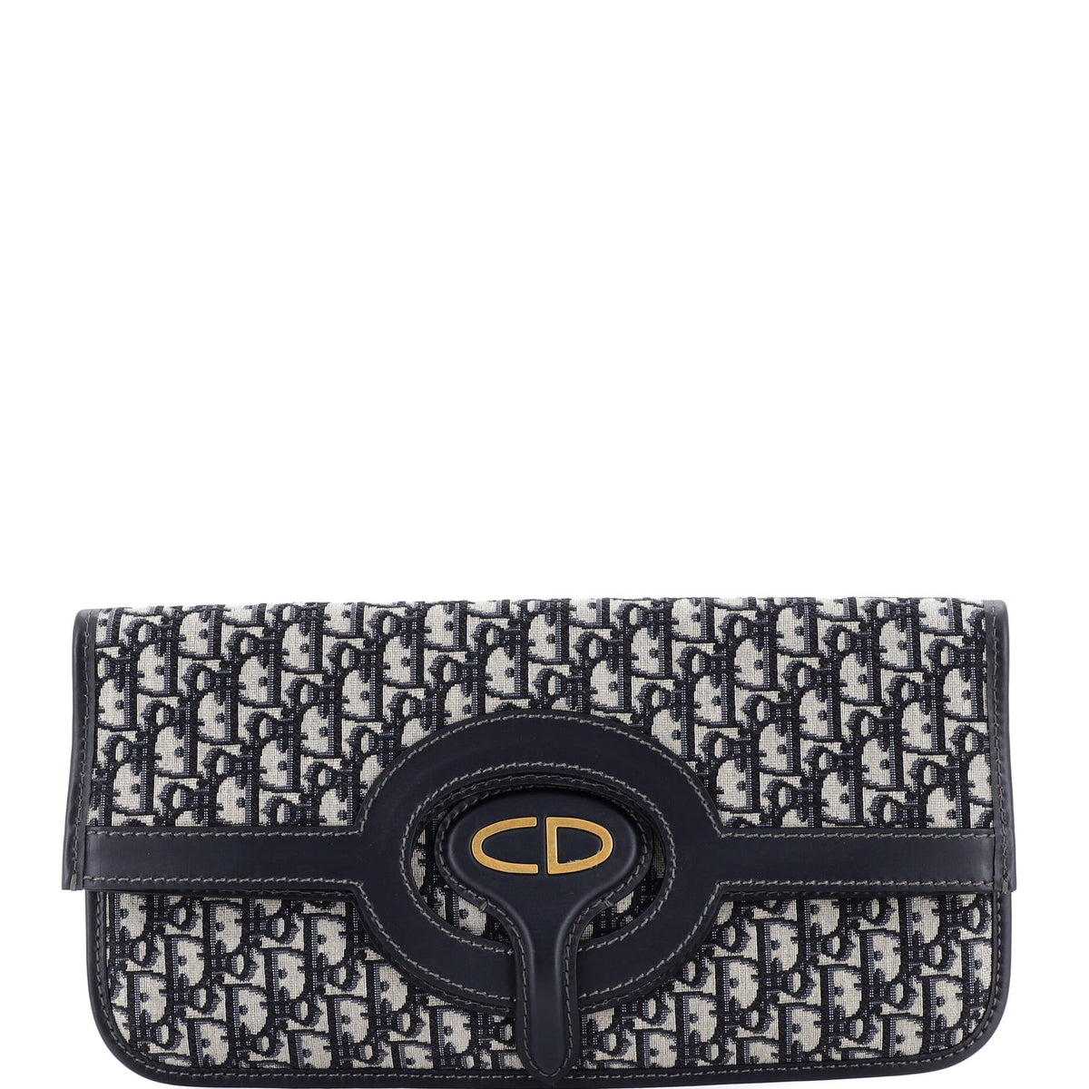 Christian Dior Fold Over Clutch Oblique Canvas