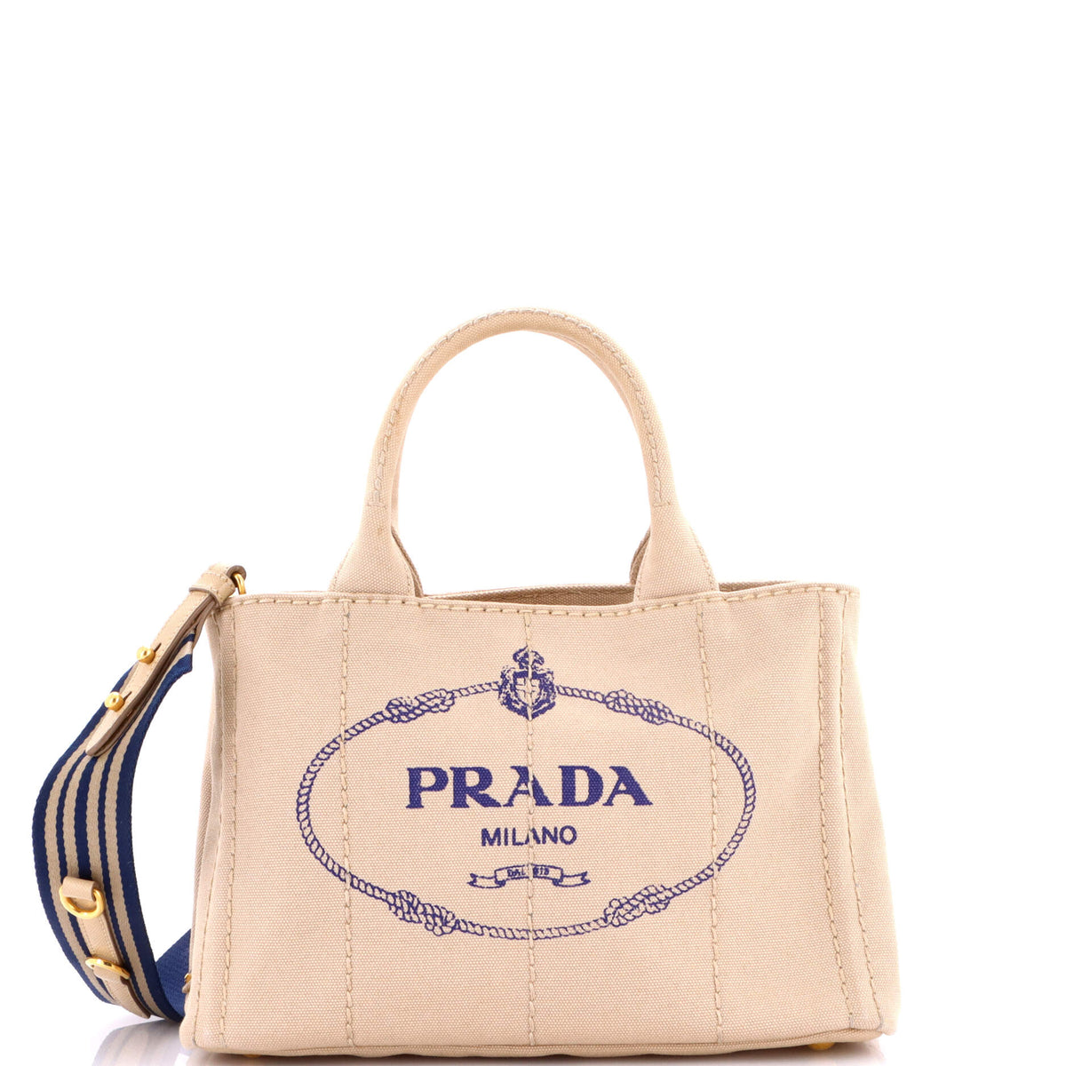 Prada PRADA Canapa Convertible Tote Canvas Mini