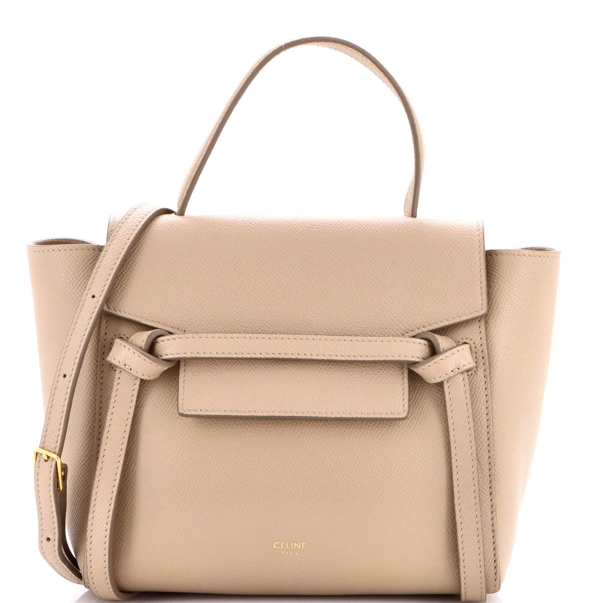 Celine CELINE Belt Bag Textured Leather Nano