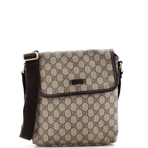 GUCCI Flap Messenger GG Coated Canvas Small