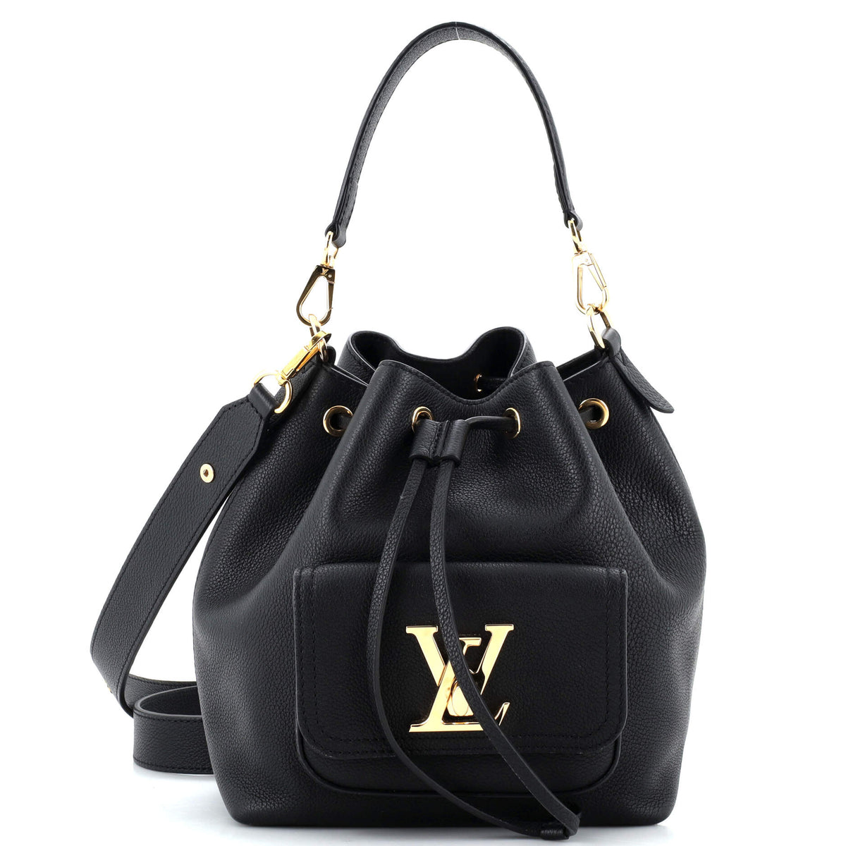 Louis Vuitton Lockme Pocket Bucket Bag Leather