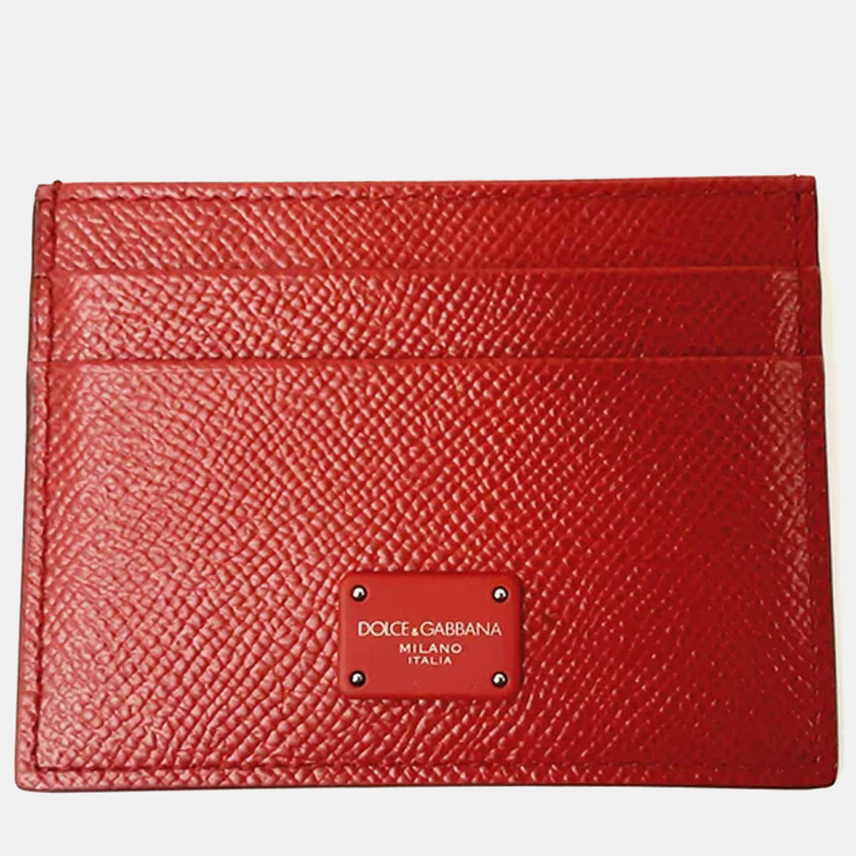 Dolce & Gabbana Red  Leather  Card Holder