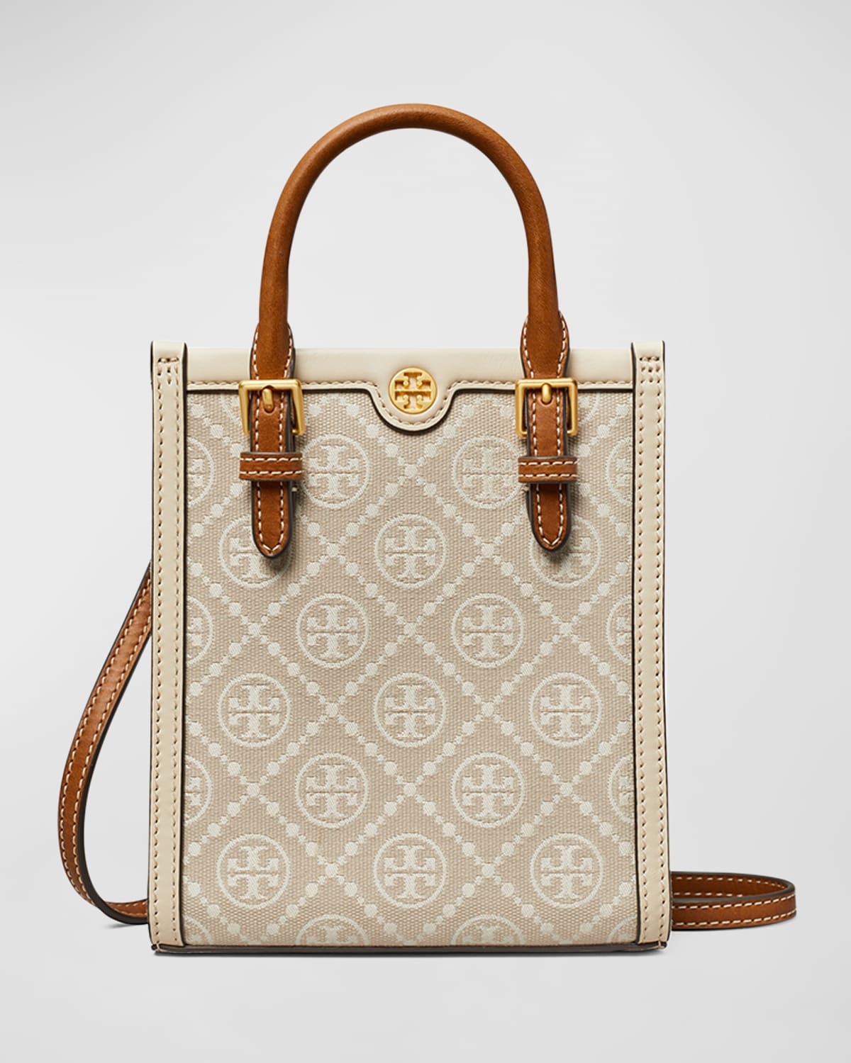 Tory Burch Mini T Monogram Canvas Tote Bag