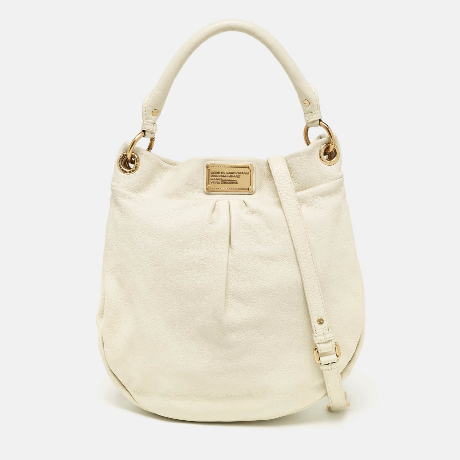 Marc By Marc Jacobs Sac hobo classique Q Hillier en cuir blanc cassé