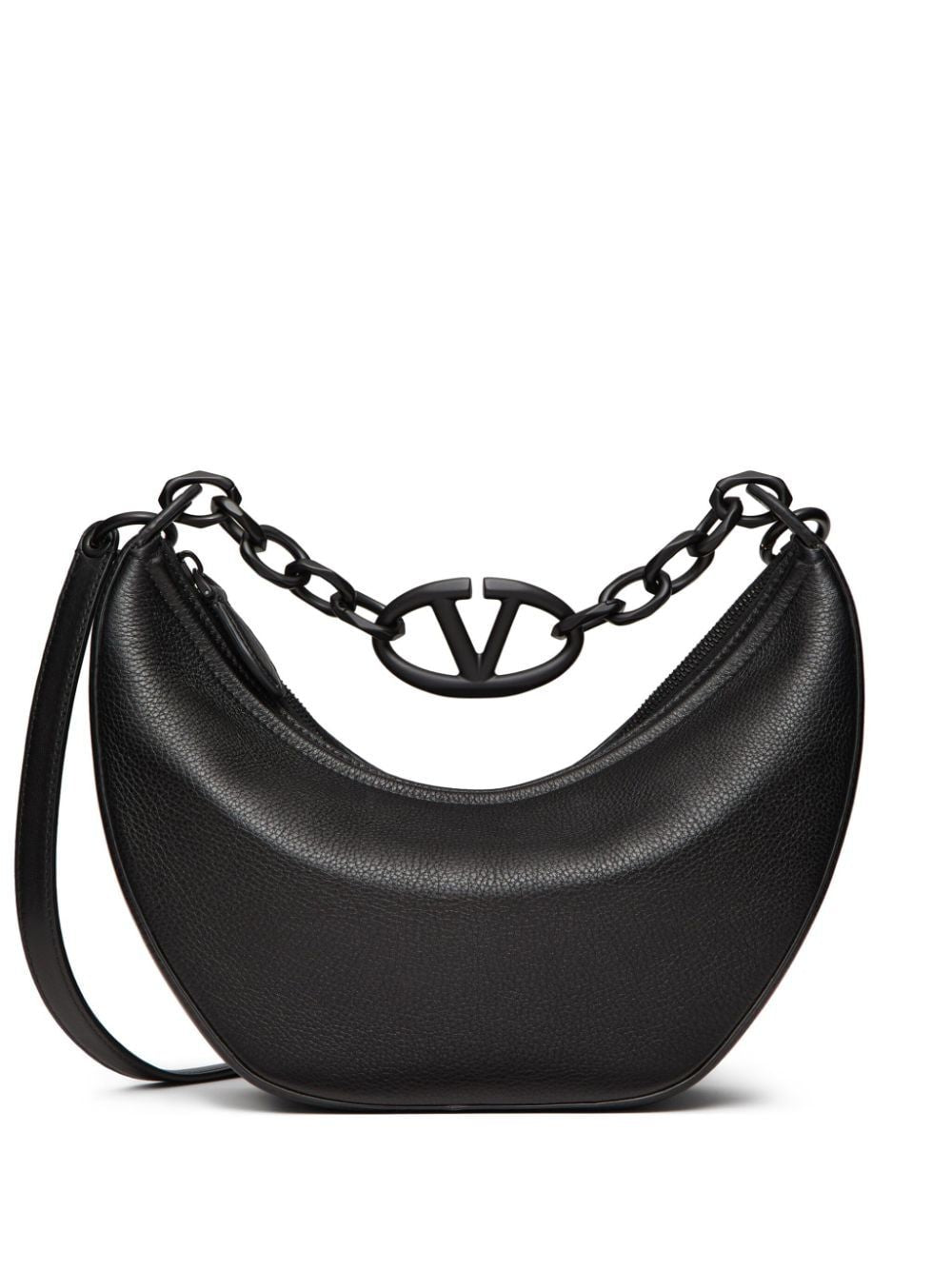 Valentino Women's Small Vlogo Moon Hobo Bag in Nero | 5W0B0Q42UZL