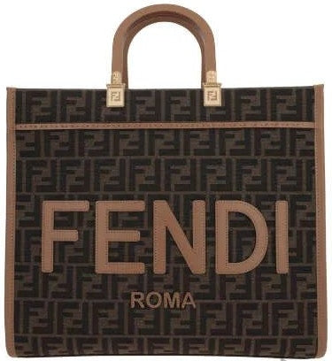 Fendi Women's Sunshine Medium Tote Bag in Brown | Size UNICA | 8BH386ALVY