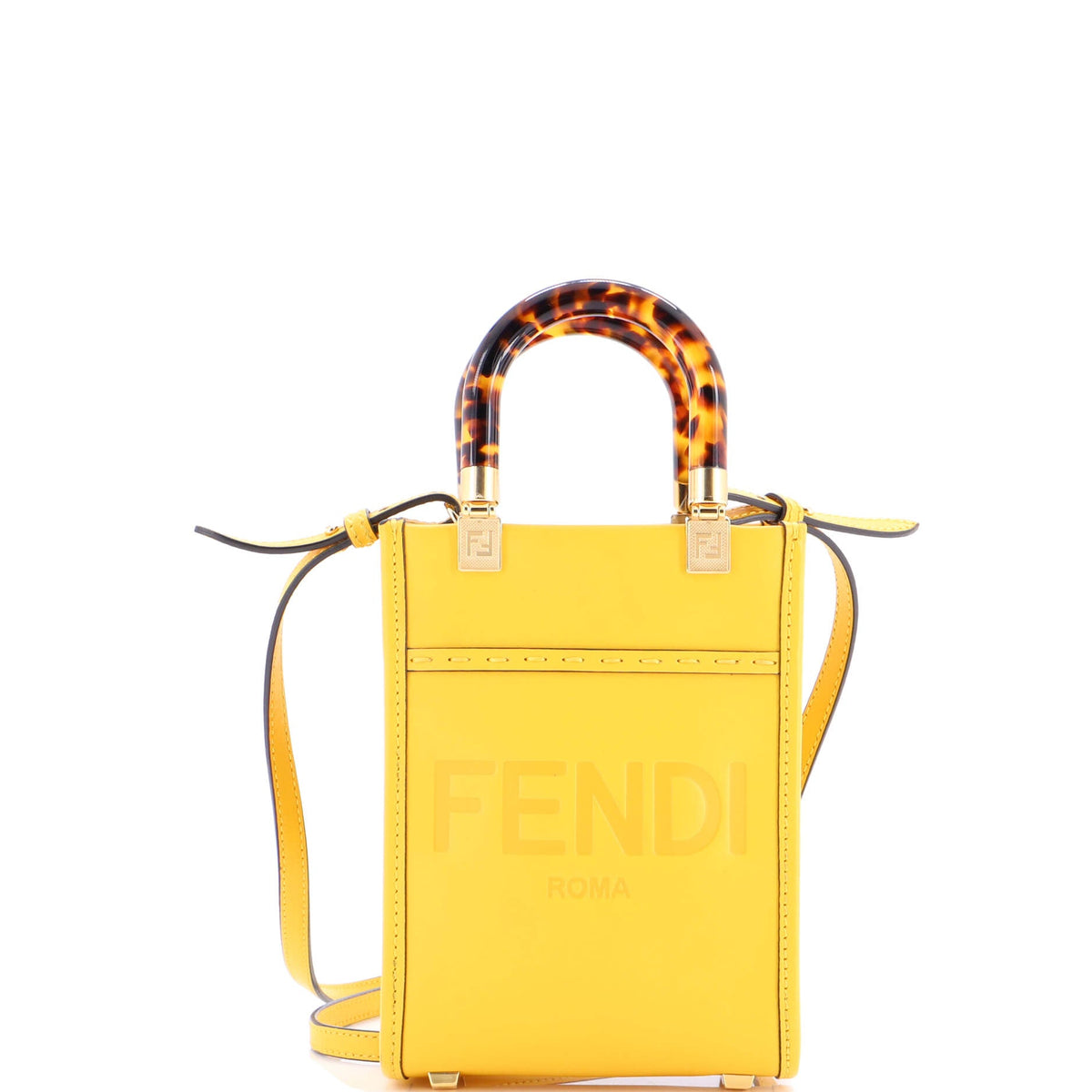 Fendi FENDI Sunshine Shopper Tote Leather Mini