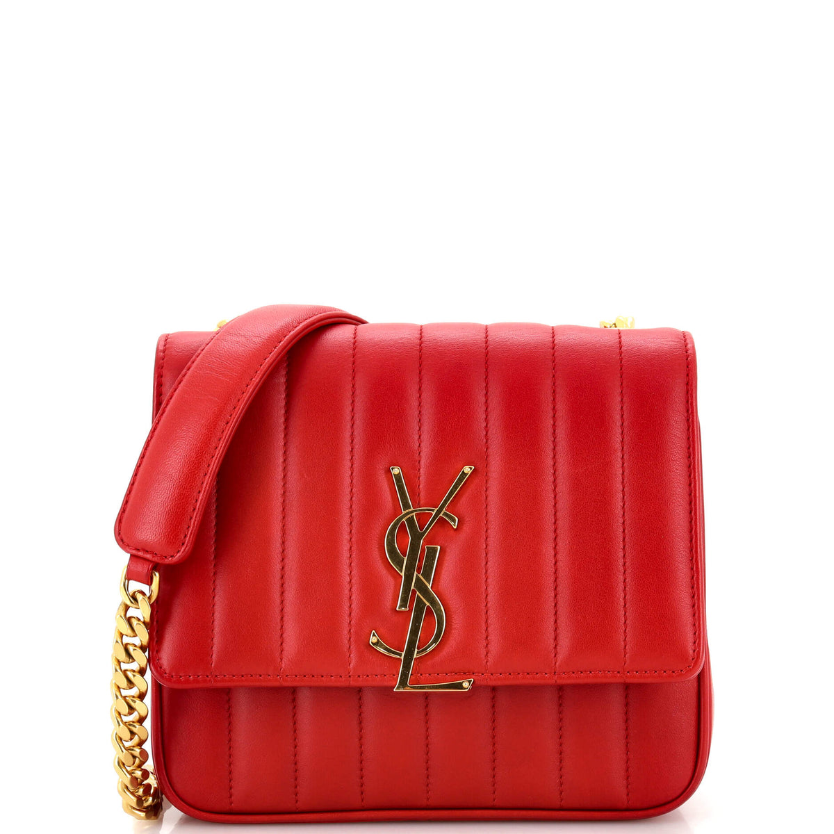 Saint Laurent Vicky Crossbody Bag Vertical Quilted Leather Medium