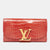 Orange Alligator Leather Vivienne LV Long Wallet