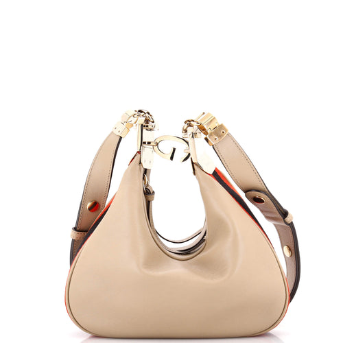 GUCCI Attache Shoulder Bag Leather Small