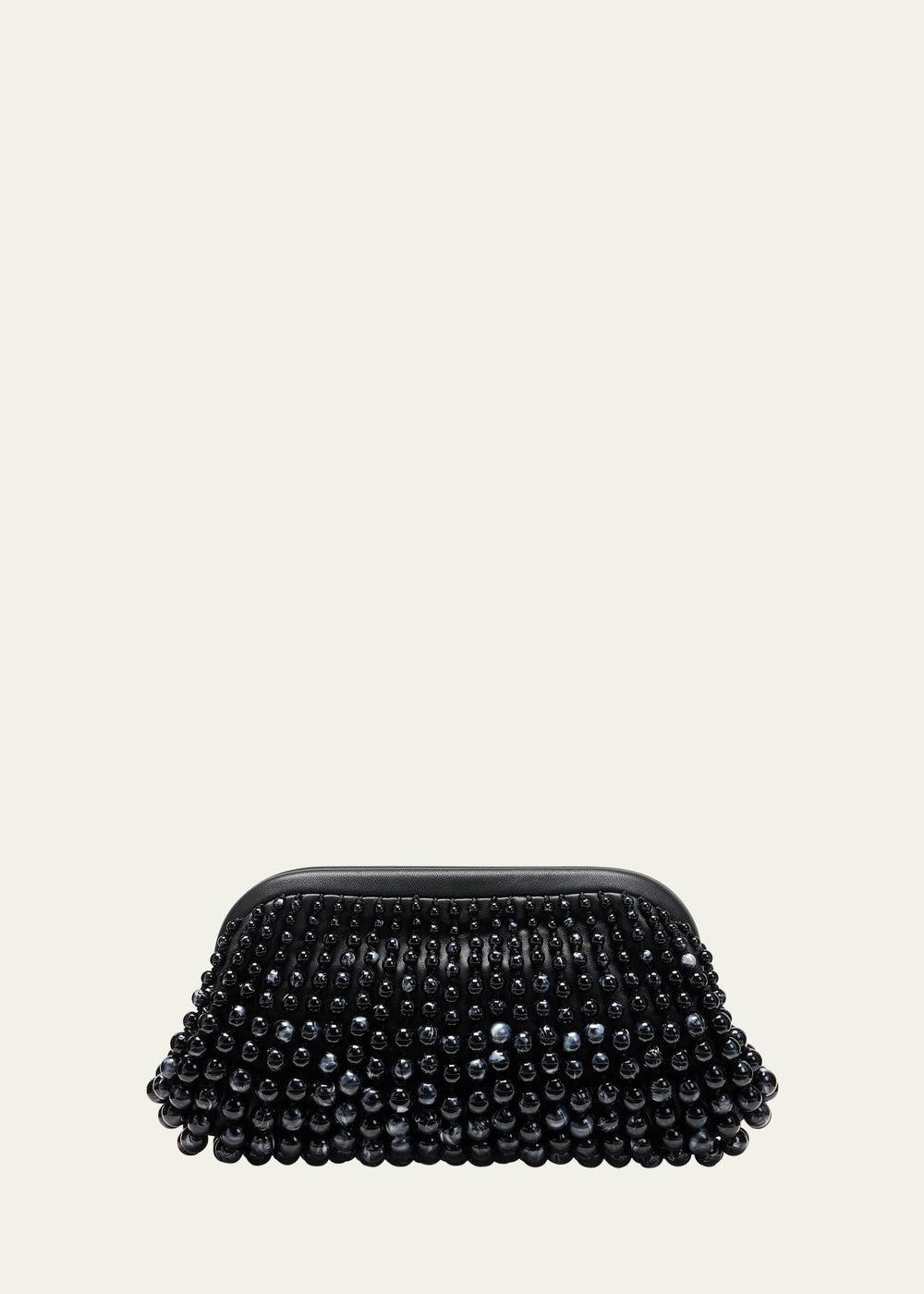 Nia Beaded Leather Clutch Bag