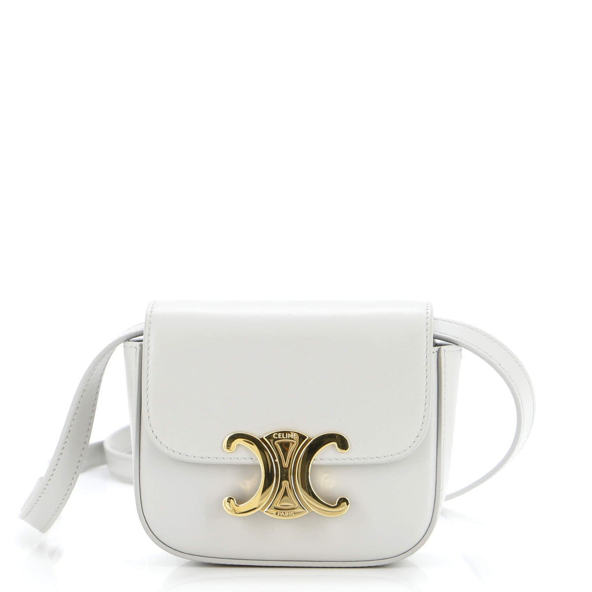 Celine CELINE Triomphe Shoulder Bag Smooth Calfskin Mini