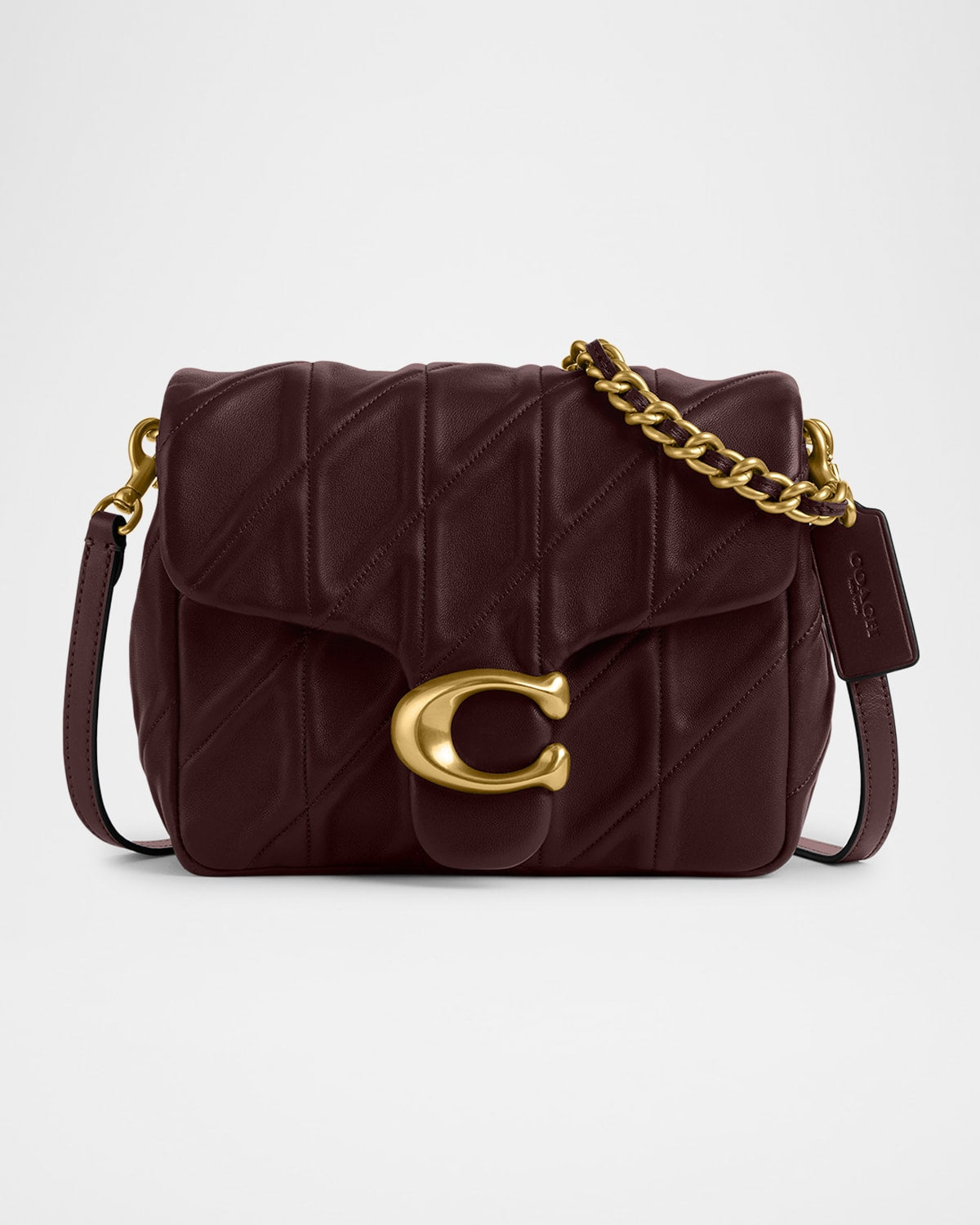 Coach Tabby Time Square Quilted Washed Leather Shoulder Bag