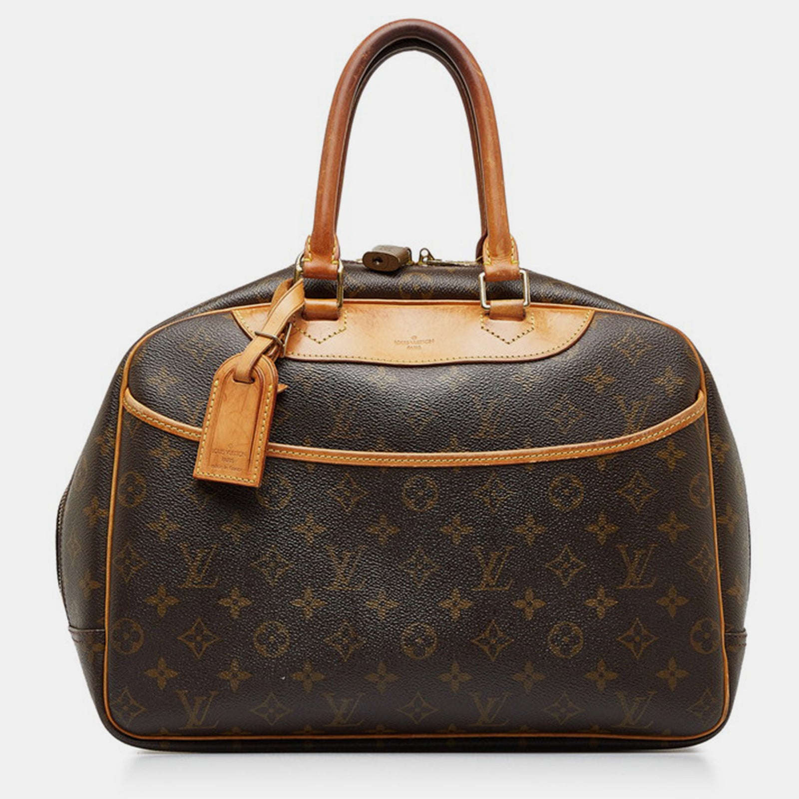 Louis Vuitton Sacs à main Deauville en toile enduite marron et cuir