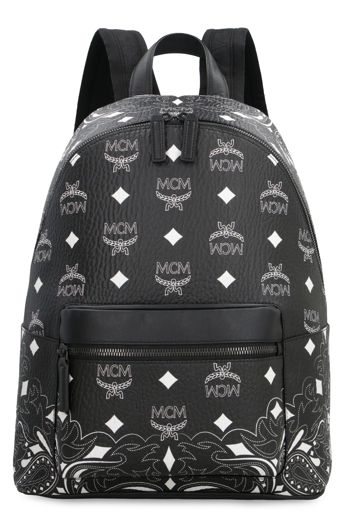 Mcm Women's Stark Faux Leather Backpack in Black | MMKDAVE04 Color BK