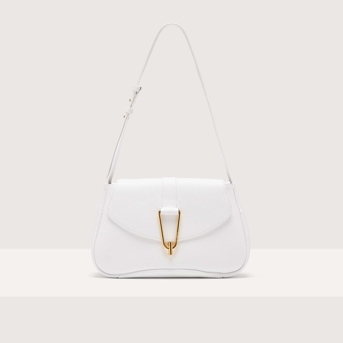 Coccinelle Grained Leather Shoulder Bag Himma Medium