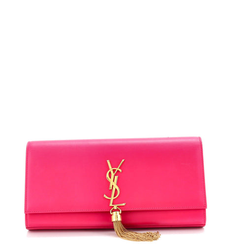 Classic Monogram Tassel Clutch Leather Long