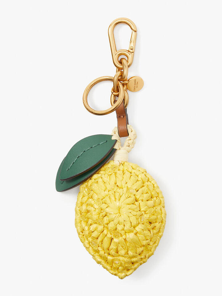 Kate Spade Au Lemon Drop Beaded Crochet Key Fob