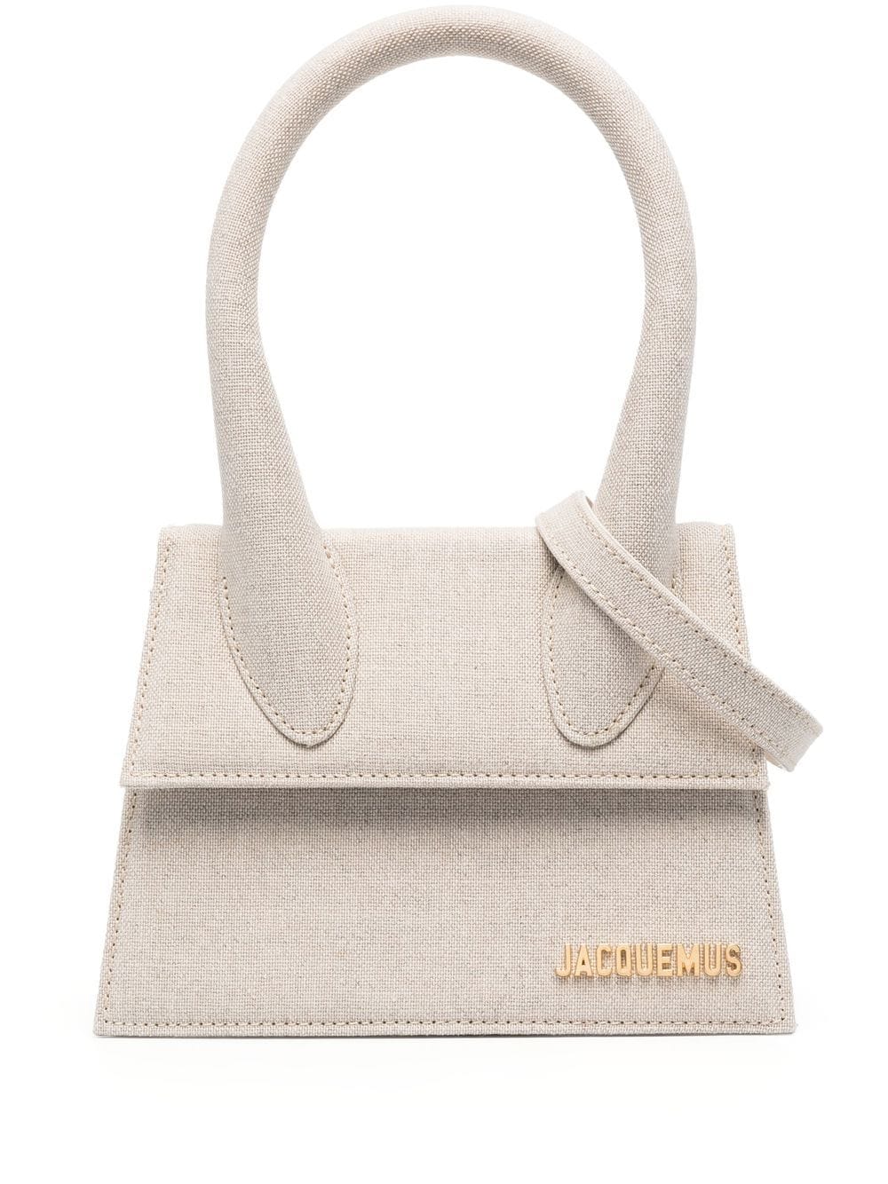 Jacquemus Women's Le Chiquito Moyen Leather Handbag in Grey | Size UNI | 213BA002