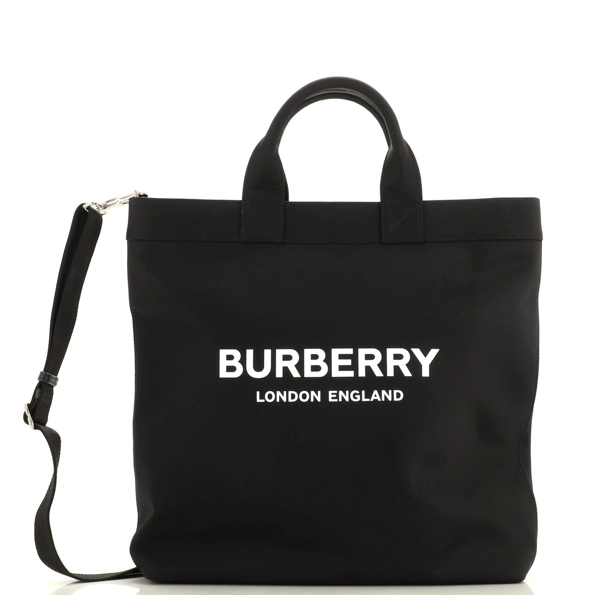 Burberry Logo Convertible Tote Nylon Large