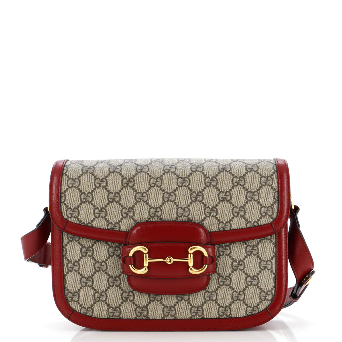 Gucci GUCCI Horsebit 1955 Shoulder Bag GG Coated Canvas Small