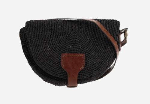 Ibeliev Women's Rafia And Leather Bag in Black | Size UNI | TIAKO Color BL