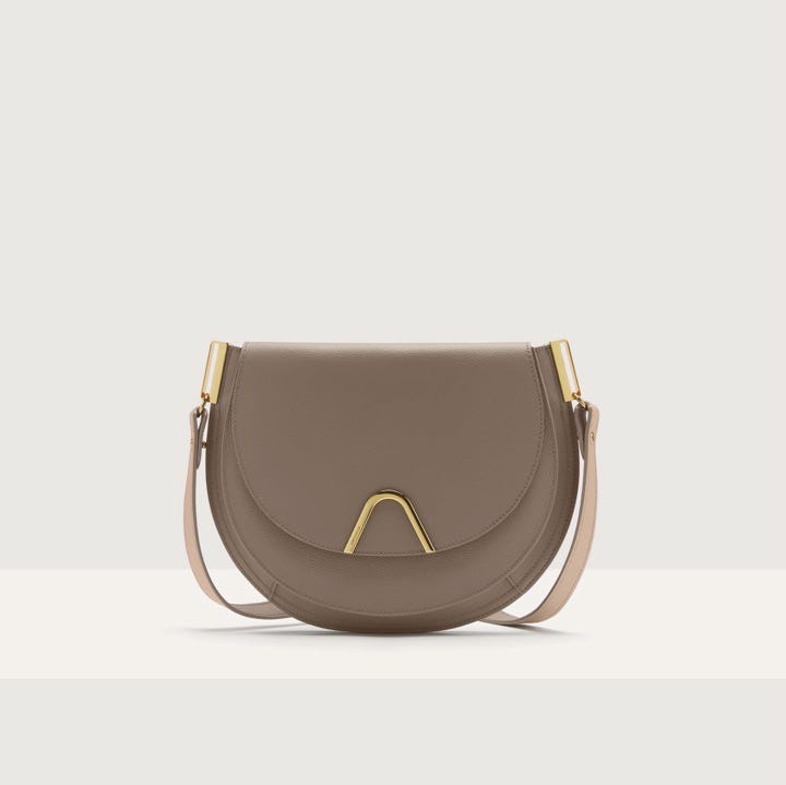 Coccinelle Grained Leather Crossbody Bag Sunup Medium