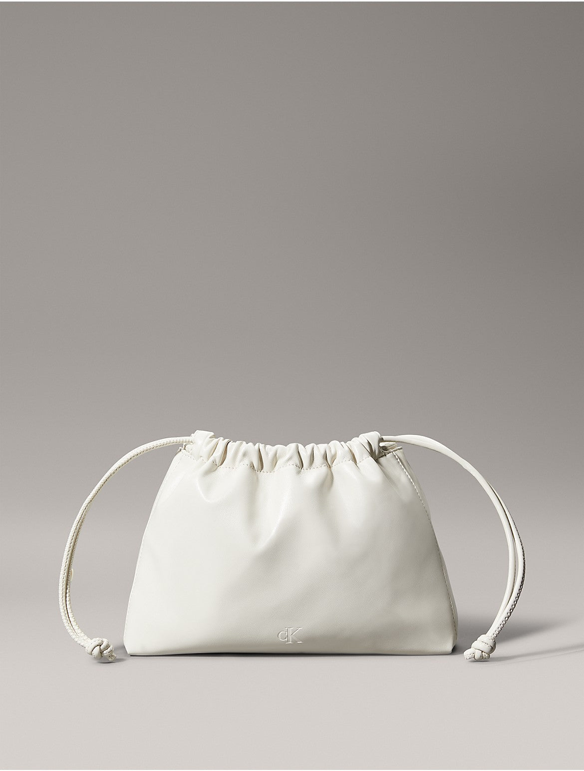 Calvin Klein Women's Drawstring Crossbody Bag - White