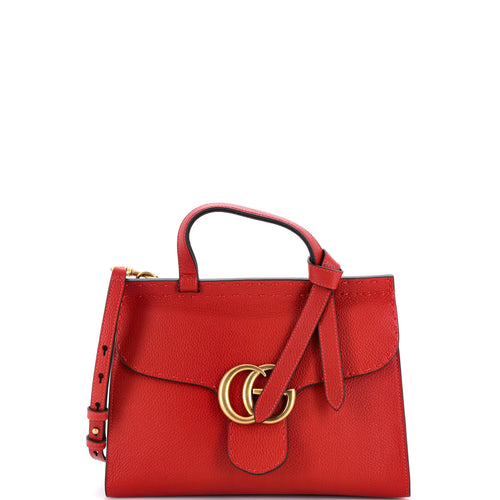 GUCCI GG Marmont Top Handle Bag Leather Small